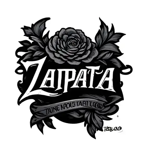 zapata last name tattoo design idea