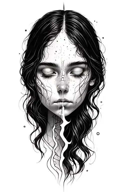 emotionally tough childhood trauma caused tattoo design idea