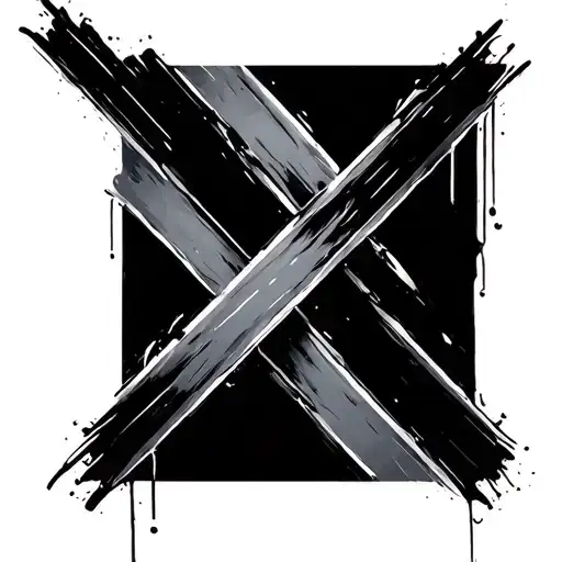 crossroads abstract tattoo design idea