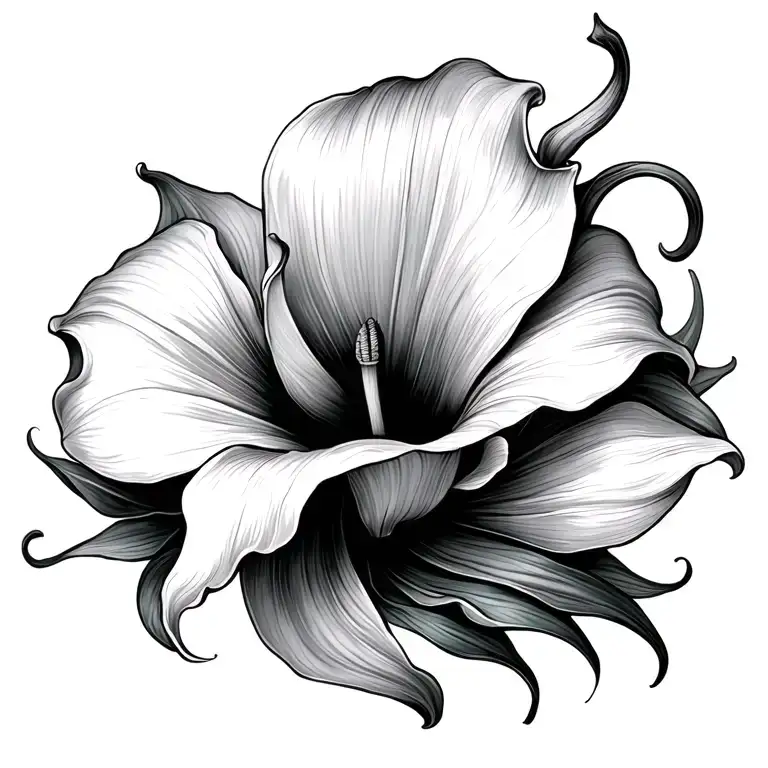 calla lily flower spine tattoo tattoo design idea