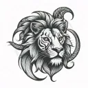 Piru 5 point lion head tattoo design idea