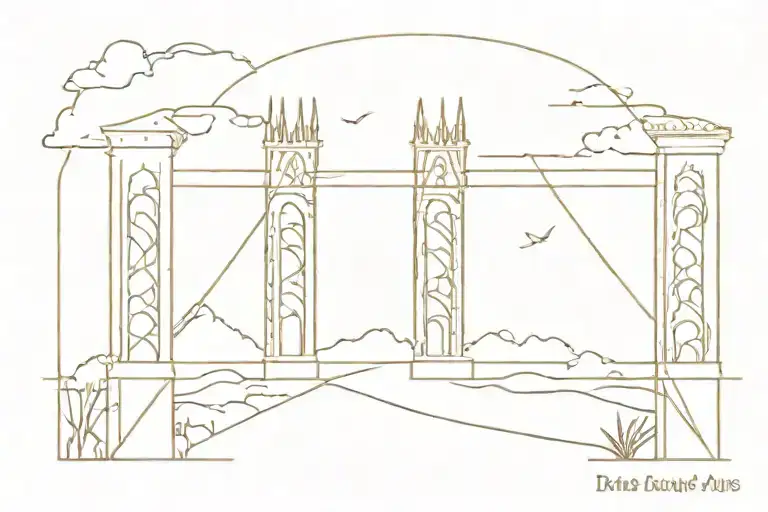 "When I reach those golden gates, I pray to say, I did the best I can" tattoo design idea