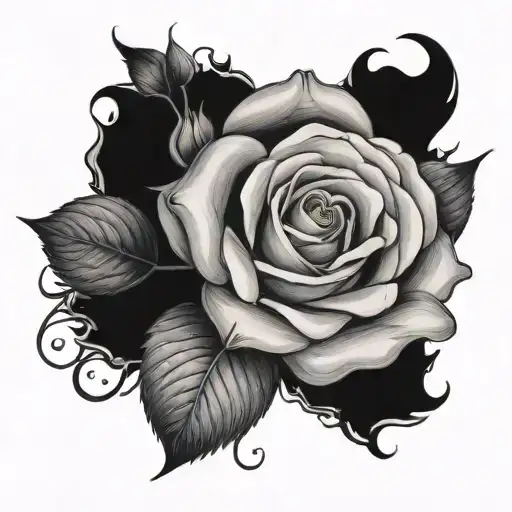 rose with the name Sophia  tattoo design idea