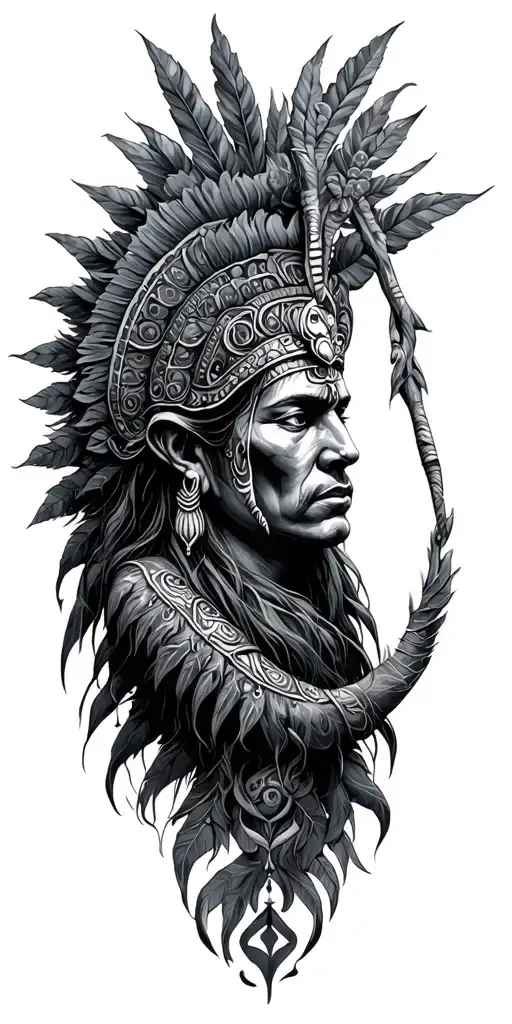 shaman ayahuasca ceremon3 tattoo design idea