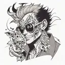 Donquixote Doflamingo glasses broken tattoo design idea