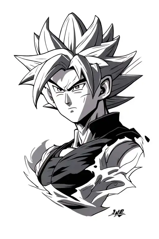 gohan ssj2 tattoo design idea