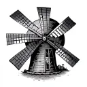 Windmill tattoo design idea