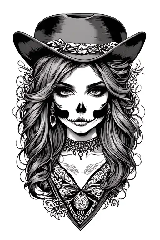This tattoo should be a gangster/ western style girly. This tattoo should show addition to cocaine, and hardship tattoo design idea