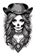 This tattoo should be a gangster/ western style girly. This tattoo should show addition to cocaine, and hardship tattoo design idea