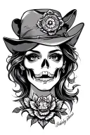 This tattoo should be a gangster/ western style girly. This tattoo should show addition to cocaine, and hardship tattoo design idea