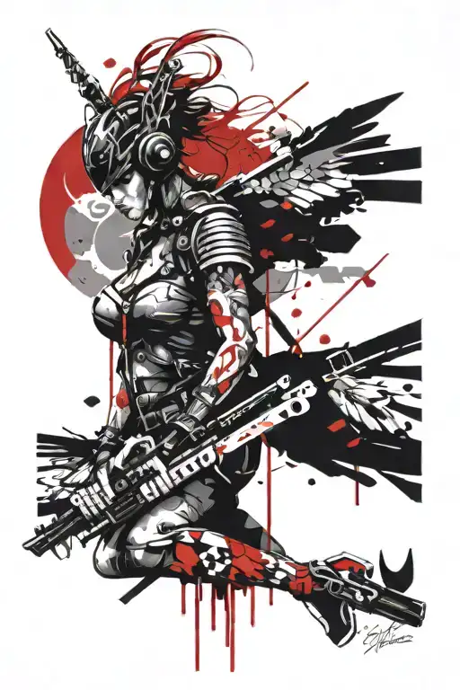 valkyrie tattoo design idea