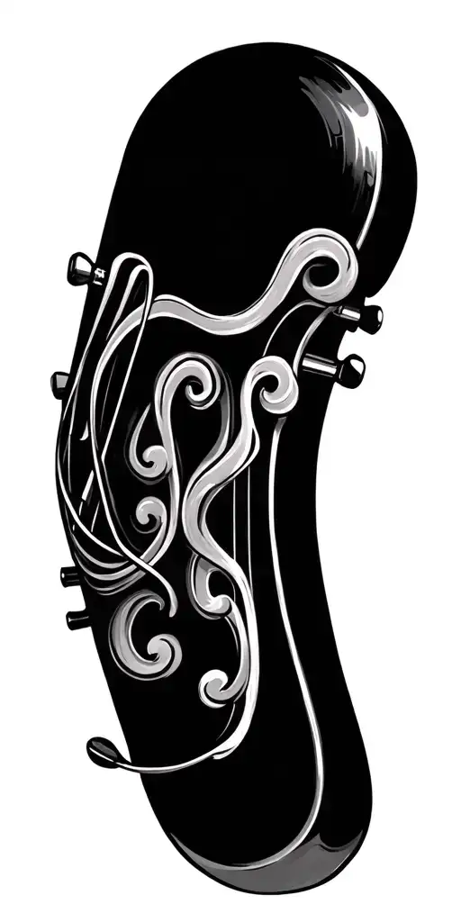 musical instrument tattoo design idea