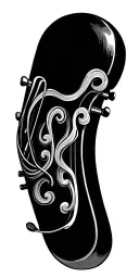 musical instrument tattoo design idea