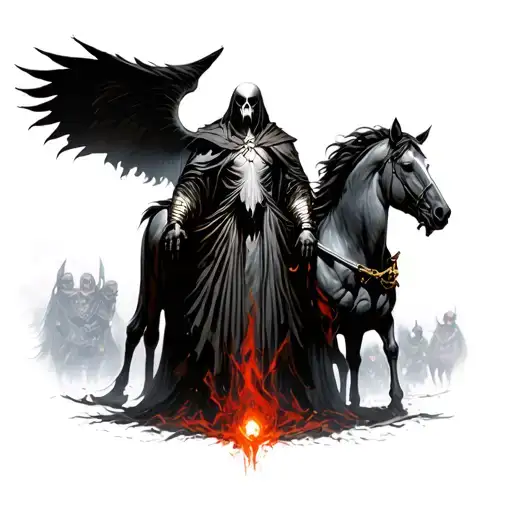 four horsemen apocalypse reaper tattoo design idea