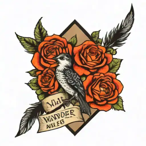 not all those who wander are lost tattoo design idea