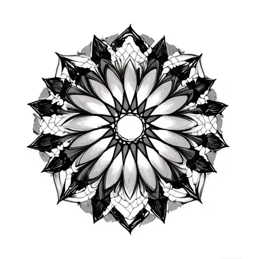 geometric mandala representing infinite light tattoo design idea