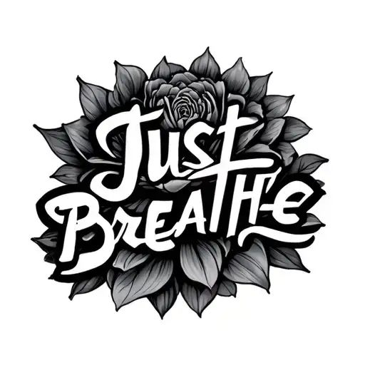 Anxiety Just Breathe tattoo design idea