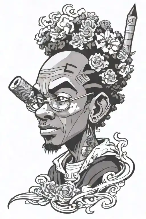 boondocks character tattoo design idea
