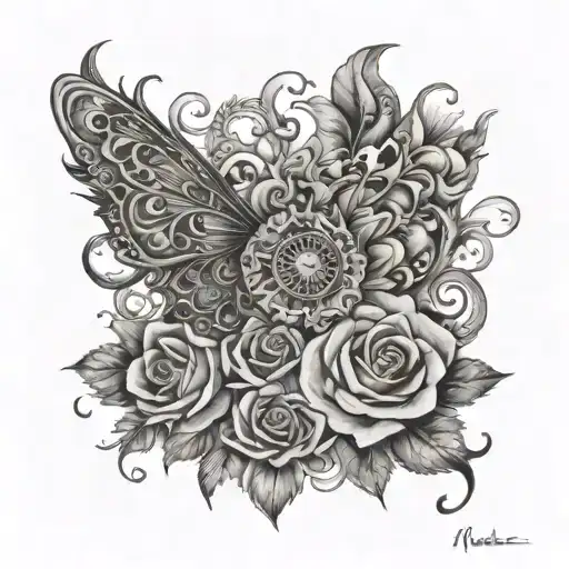 tatto for my little sister with the nuber 2011 in it tattoo design idea