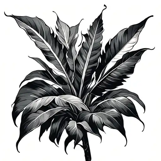 Sugarcane plant tattoo design idea