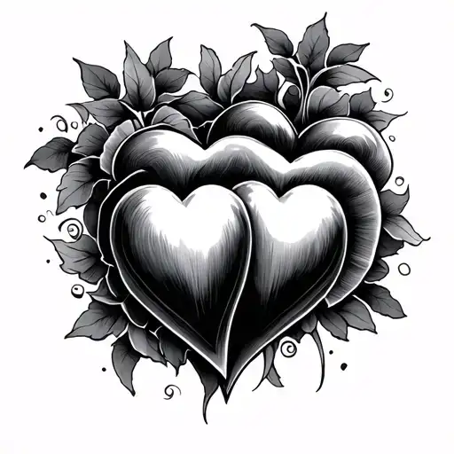Three Heart tattoo design idea