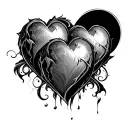 Three Heart tattoo design idea