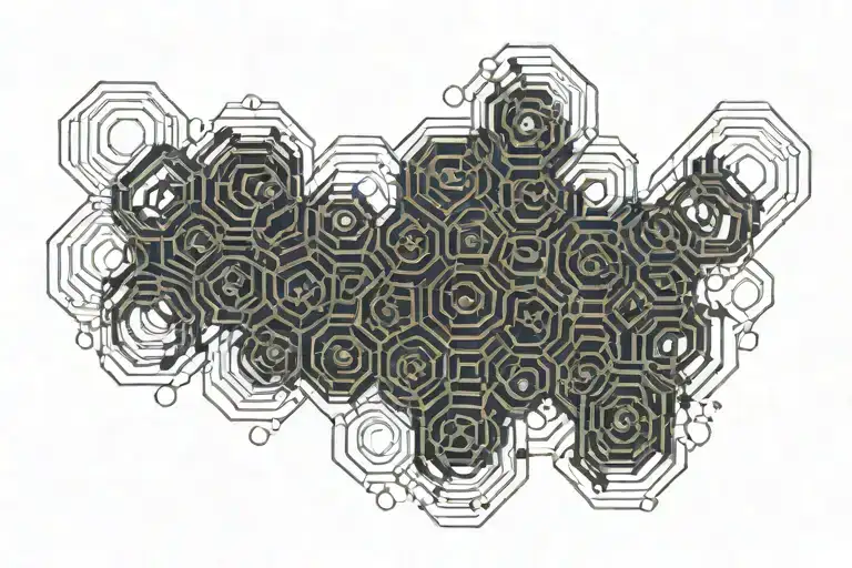 honey comb tattoo design idea