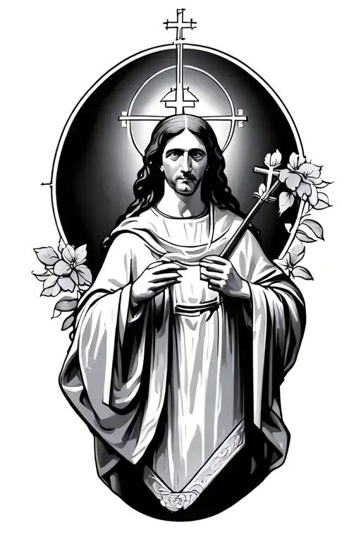 Catholic tattoo design idea