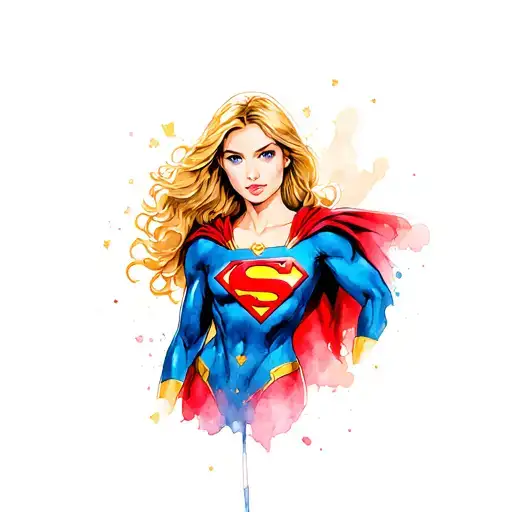 Supergirl tattoo design idea
