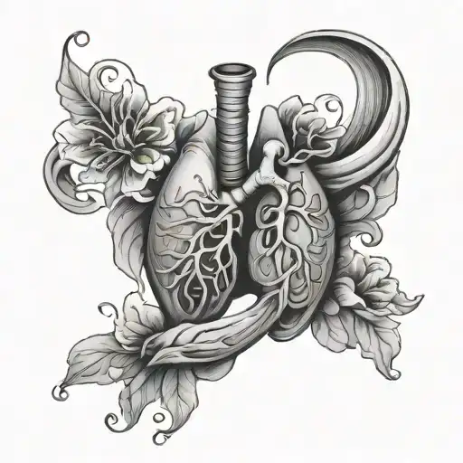 Lung Cancer tattoo design idea