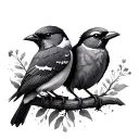 3 Birds tattoo design idea