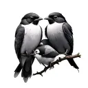 3 Birds tattoo design idea