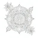 Celtic tree of life, mandala pattern, yin yang, lotus flower tattoo design idea