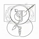 Venus sign and ivf needle intertwined symbolizing the client's love tattoo design idea