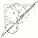 Venus sign and ivf needle intertwined symbolizing the client's love tattoo design idea