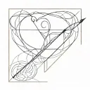 Venus sign and ivf needle intertwined symbolizing the client's love tattoo design idea