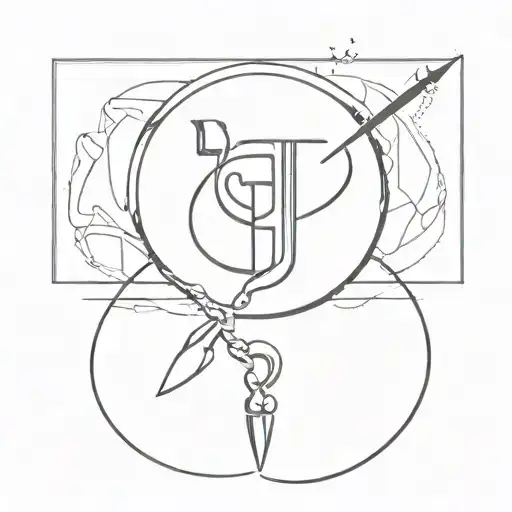 Venus sign and ivf needle intertwined symbolizing the client's love tattoo design idea