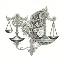 libra and Taurus  tattoo design idea