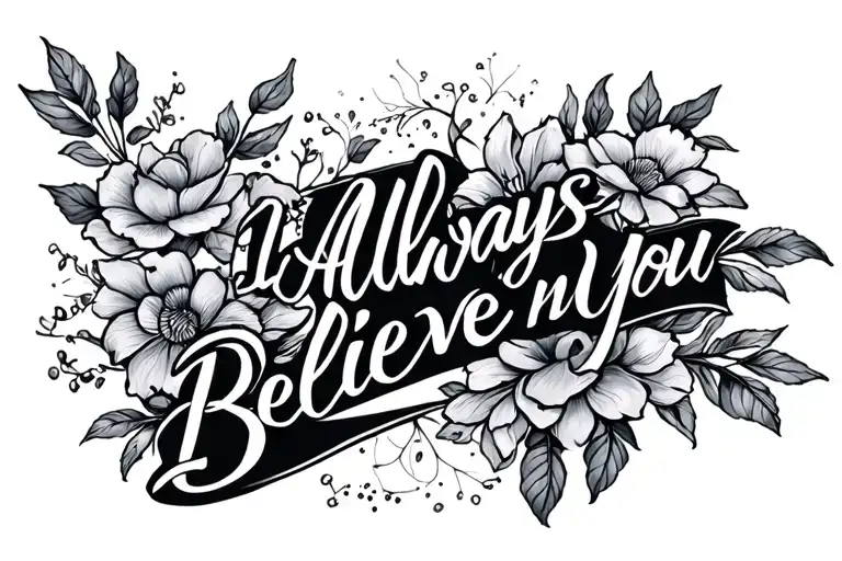 I will always believe in you tattoo design idea