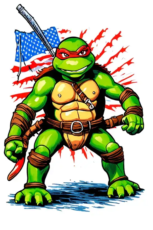 teenage mutant ninja turtles tattoo design idea