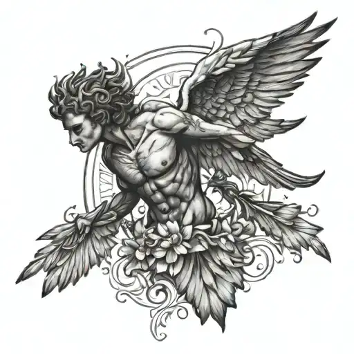 Icarus tattoo design idea