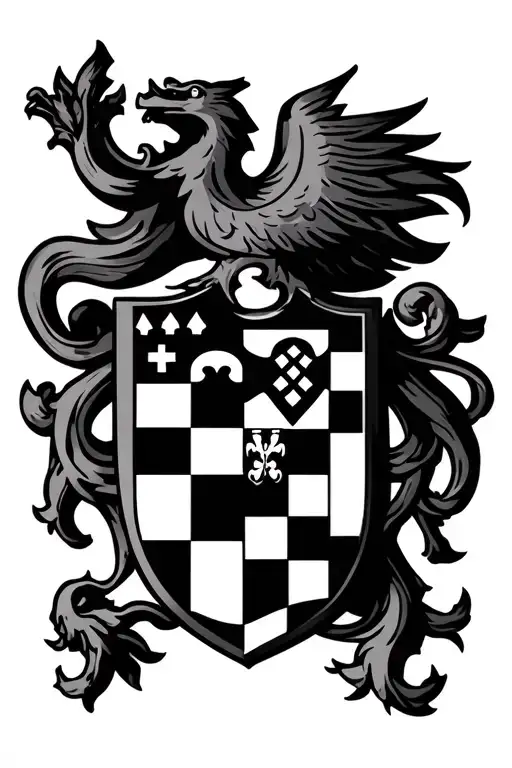croatian coat of arms with something beside it  tattoo design idea