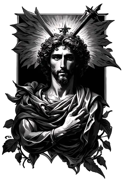 saint sebastian tattoo design idea