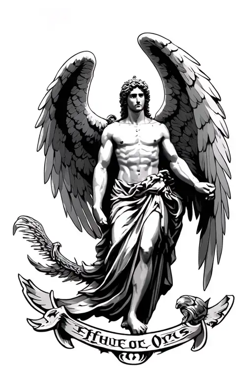 saint michael archangel tattoo design idea