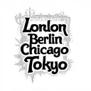 "London Berlin Chicago Tokyo" Four marathons tattoo design idea