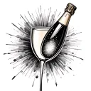 Champagne Supernova tattoo design idea