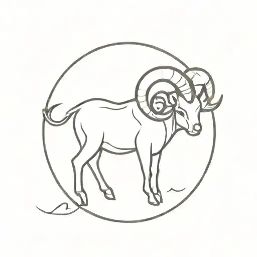 aries zodiac sign tattoo design idea