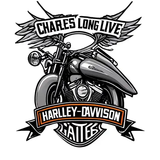small long live Charles Harley Davidson tattoo tattoo design idea