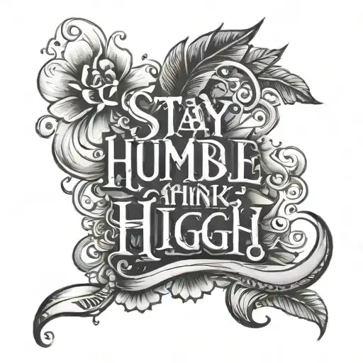 "Stay humble, think high." tattoo design idea
