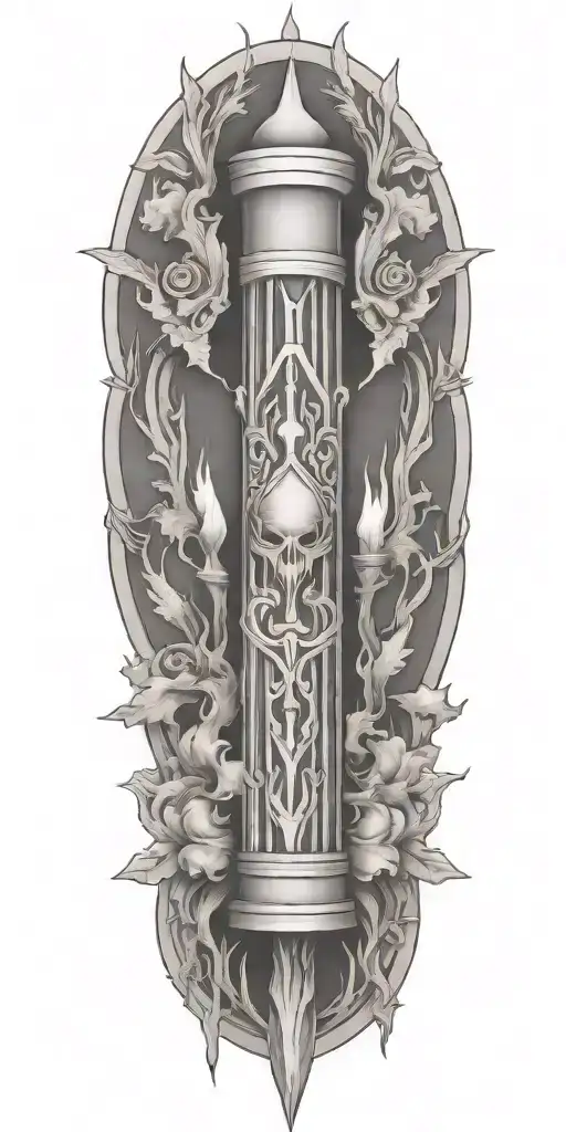 hebrew pillar of fire and pillar of cloud tattoo design idea